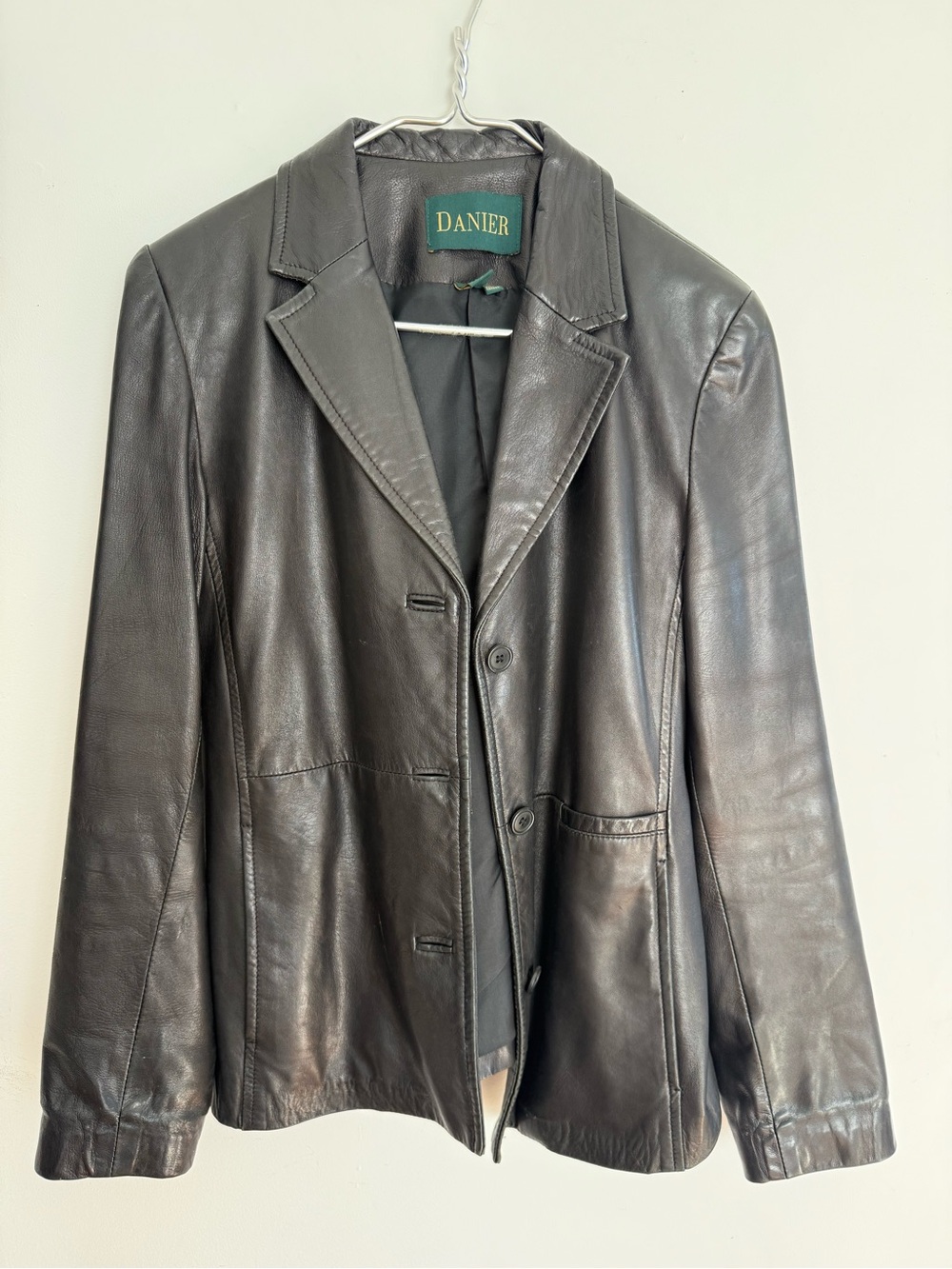 Danier Black Genuine Leather Blazer
